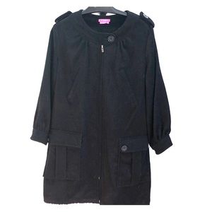BCBG 3/4 sleeve black zip lightweight coat M